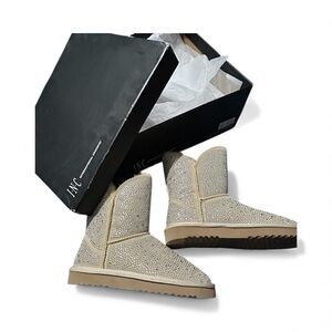 INC International Concepts Beige Sparkle Boots